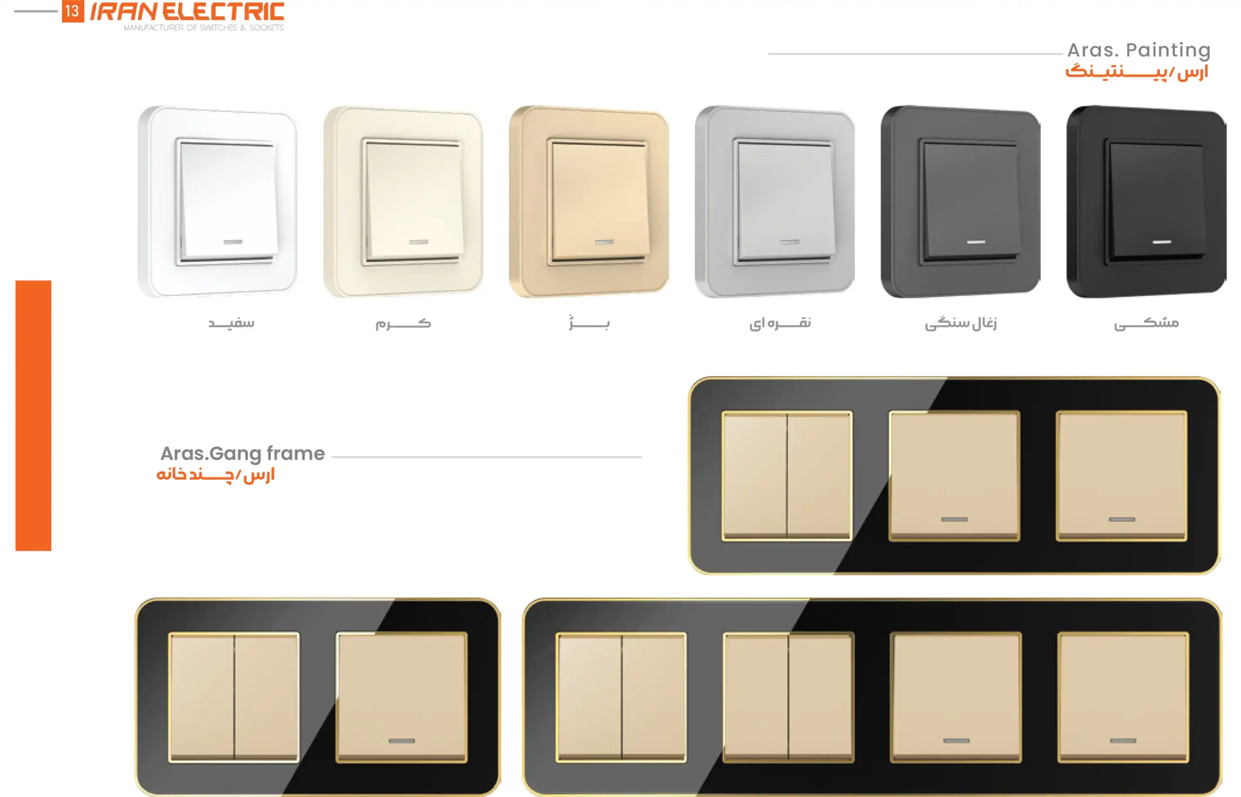 کاتالوگ کلید و پریز ارس ایران الکتریک