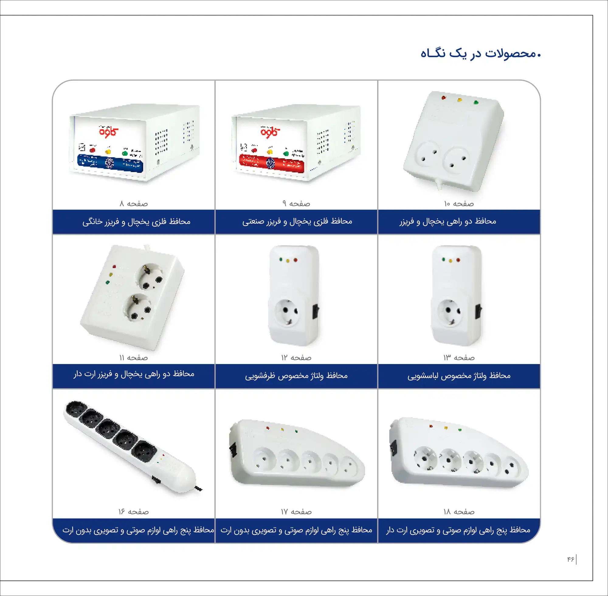 کاتالوگ محصولات کاوه 