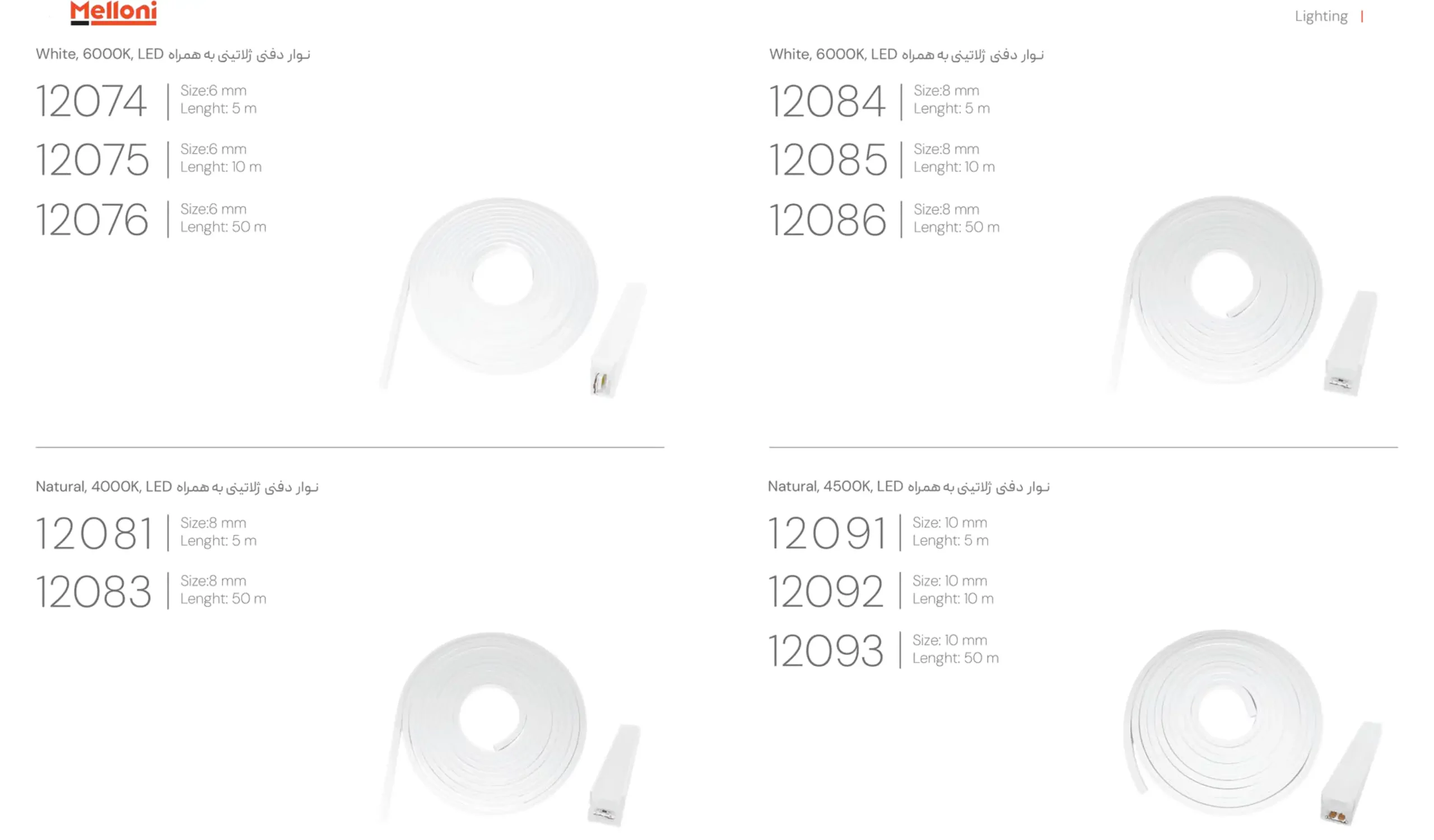 کاتالوگ نوار دفنی ملونی