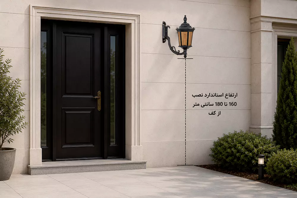 محل و ارتفاع مناسب نصب چراغ دیواری