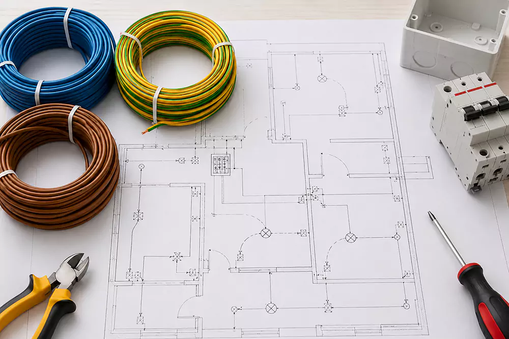 محاسبه مقدار سیم و کابل بر اساس متراژ ساختمان
