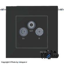 فیش آنتن مرکزی دلند الکتریک مدل آسا پلکسی مشکی