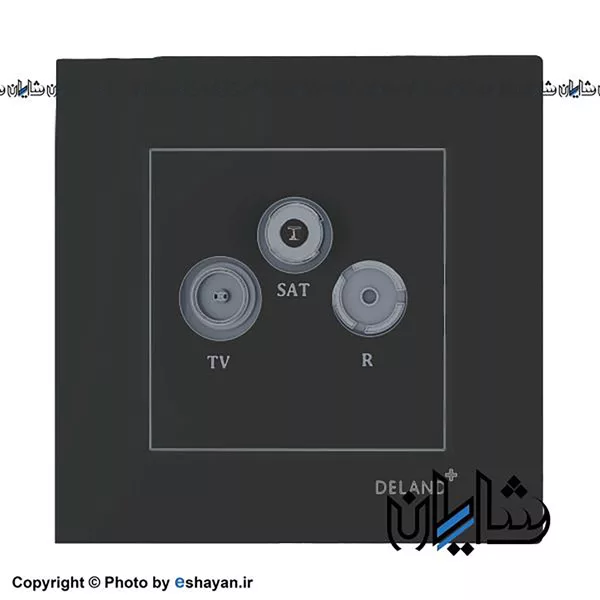 فیش آنتن مرکزی دلند الکتریک مدل آسا پلکسی مشکی