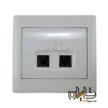 سوکت تلفن دوقلو دلند الکتریک مدل آریا