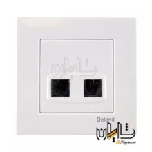 سوکت تلفن دوقلو دلند الکتریک مدل آسا