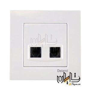 سوکت تلفن دوقلو دلند الکتریک مدل آسا