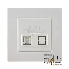 سوکت شبکه کامپیوتر Cat6 دلند الکتریک مدل آسا