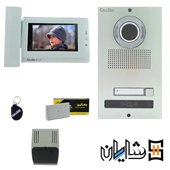 پک کامل آیفون تصویری دو واحدی کالیوز B71 با پنل کارتی نفیس