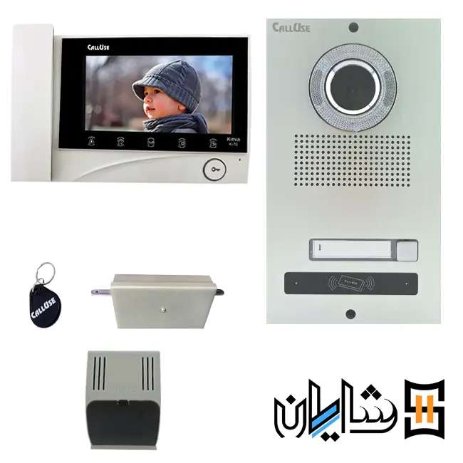 پک کامل آیفون تصویری تک واحدی کالیوز K70 با پنل کارتی نفیس