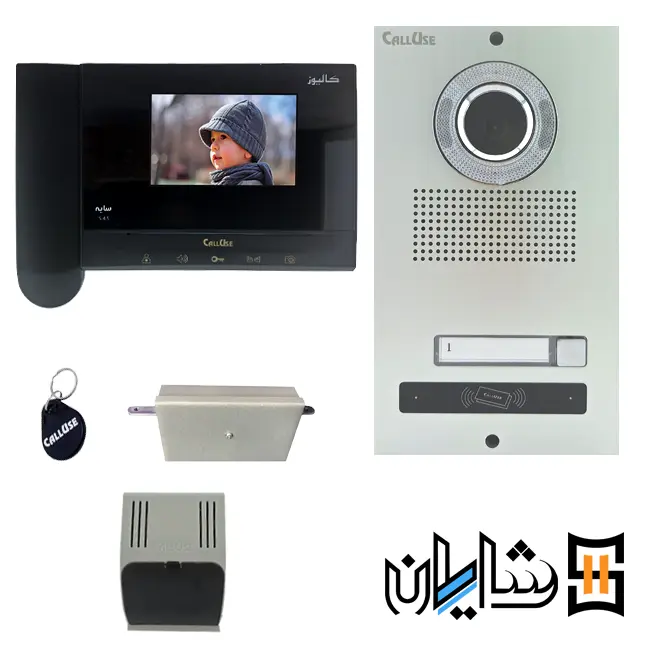 پک کامل آیفون تصویری سه واحدی کالیوز S43 با پنل کارتی نفیس