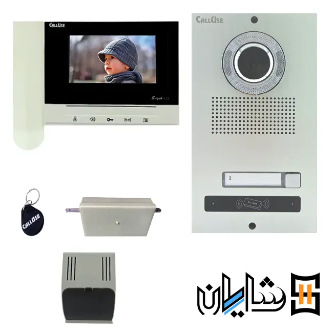 پکیج آیفون تصویری سه واحدی کالیوز S72 با پنل کارتی نفیس