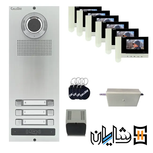 پکیج آیفون تصویری پنج واحدی کالیوز S72 با پنل کارتی نفیس