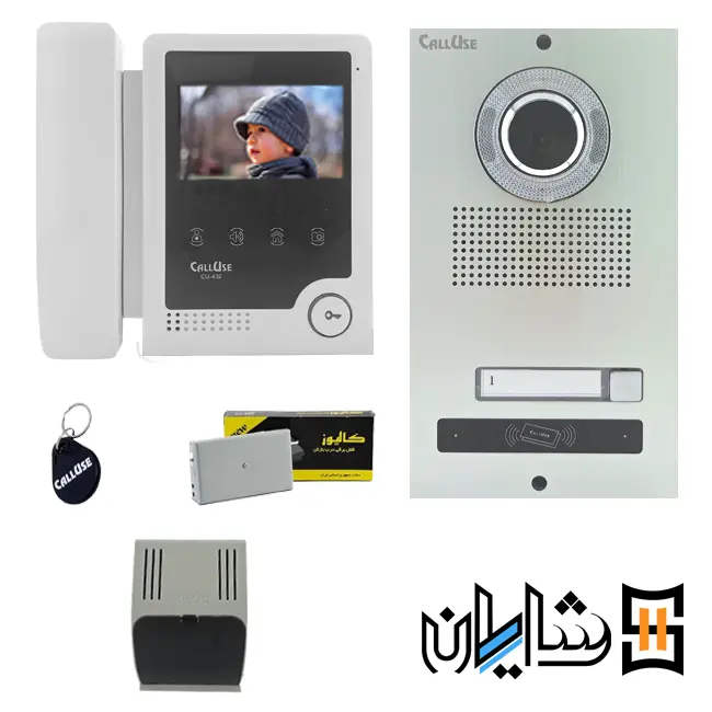 پک کامل آیفون تصویری تک واحدی کالیوز 432 با پنل کارتی نفیس