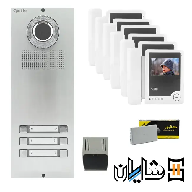 پکیج آیفون تصویری چهار واحدی عمودی کالیوز 431 با پنل نفیس