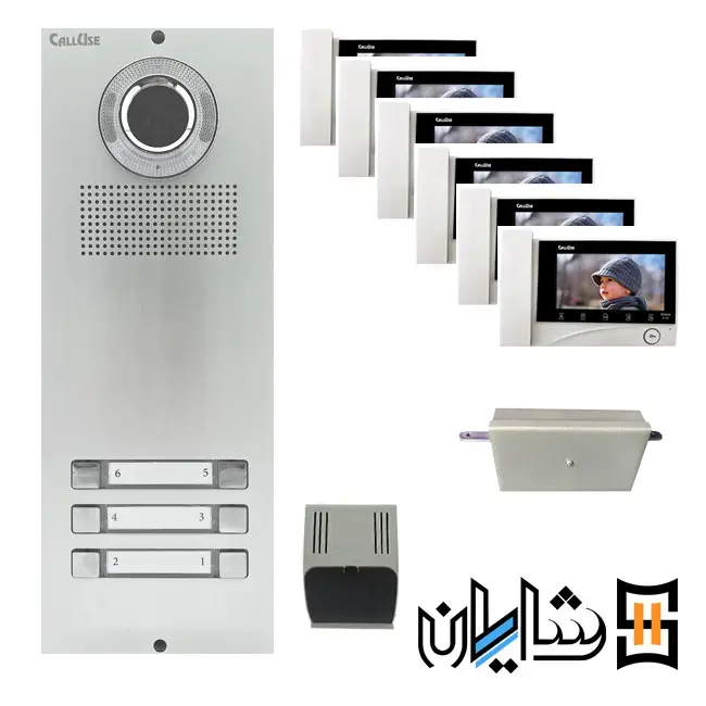 پکیج آیفون تصویری پنج واحدی کالیوز K70 با پنل نفیس