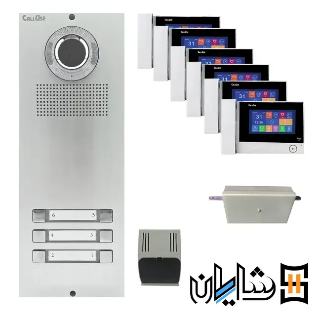 پکیج آیفون تصویری پنج واحدی کالیوز K77 با پنل نفیس