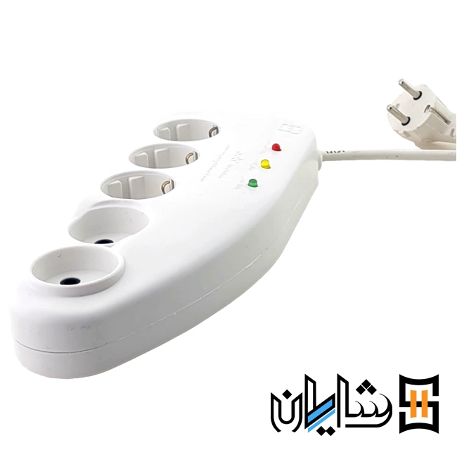 محافظ 5 راهی لوازم صوتی تصویری ارت دار کاوه با کابل 1.5 متر1