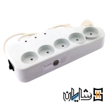 محافظ 5 راهی لوازم صوتی تصویری بدون ارت کاوه با کابل 1.5 متر2