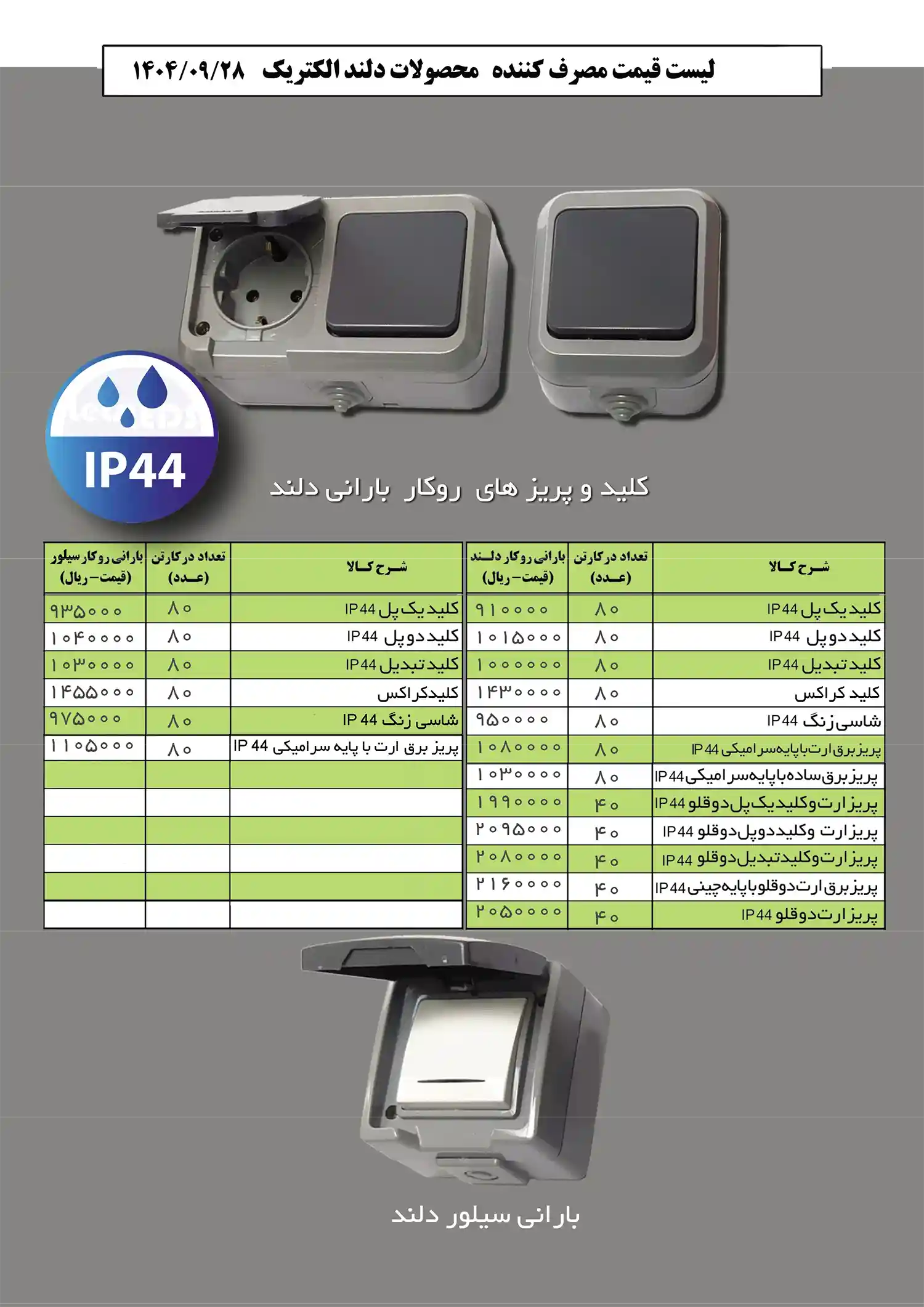 Deland Electric Price List December 4