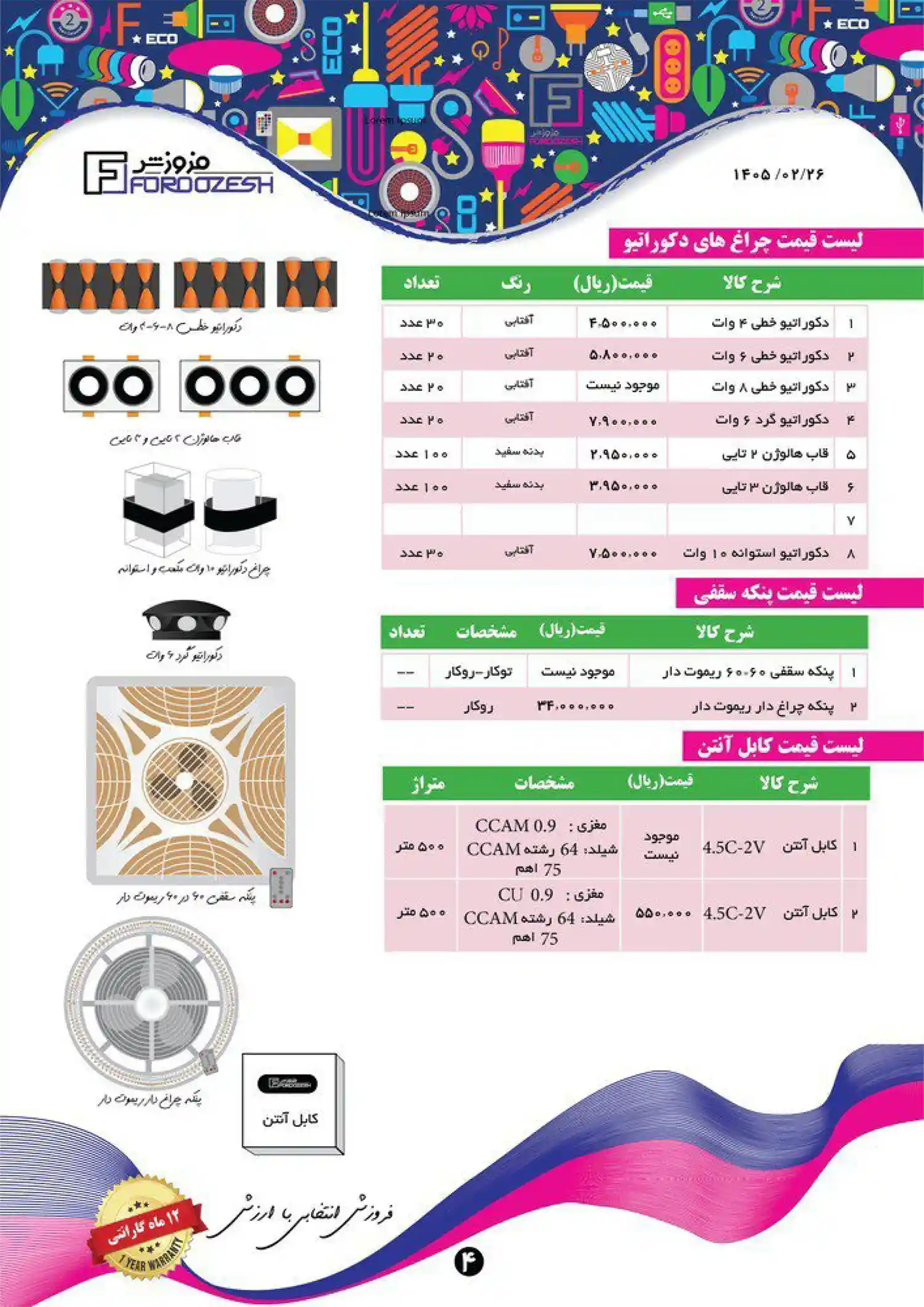 Foruzesh price list 27ordibehesht4