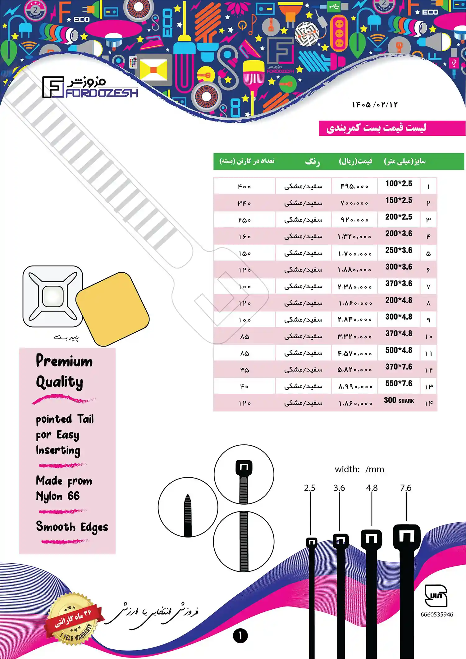 Foruzesh price list ordibehesht17