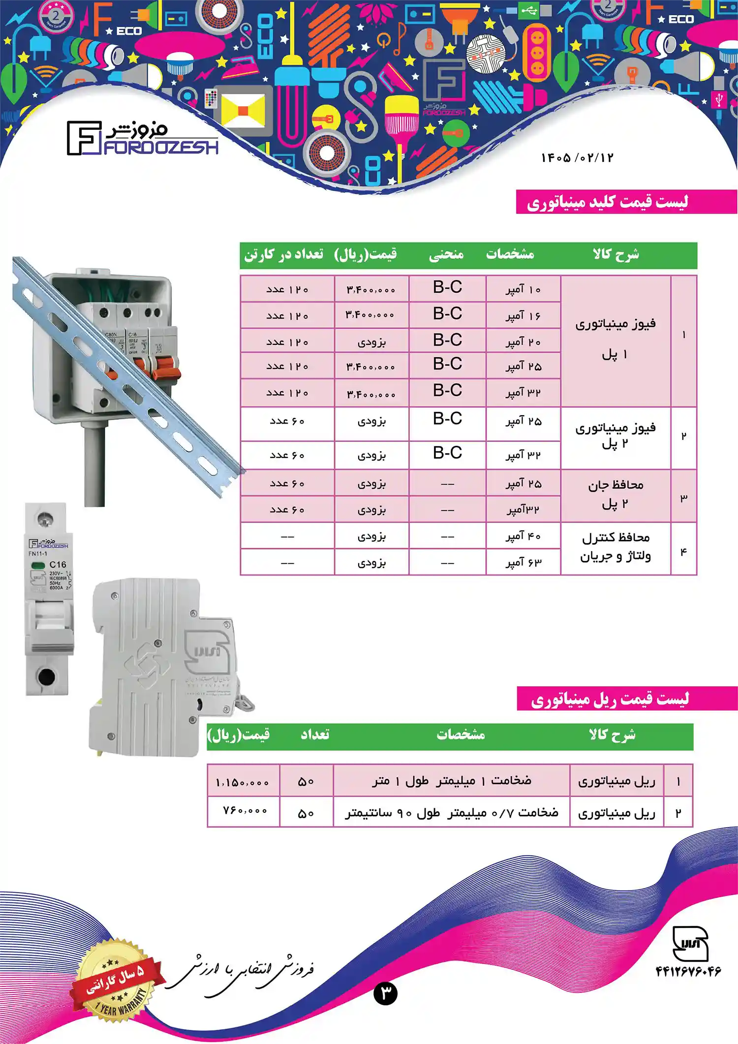 Foruzesh price list ordibehesht19