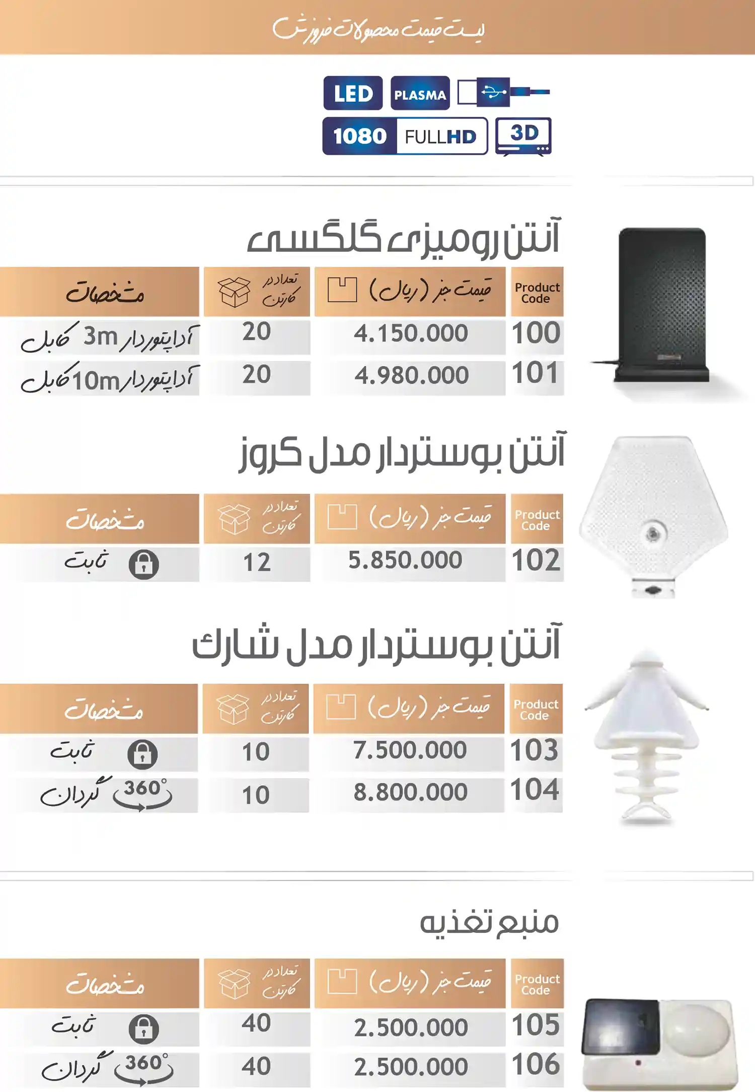 Foruzesh product price list December 1