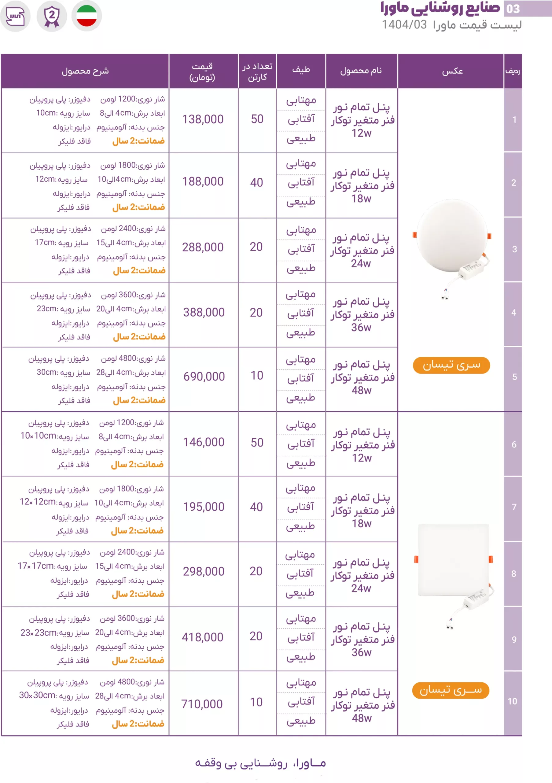 Mawara price list scaled