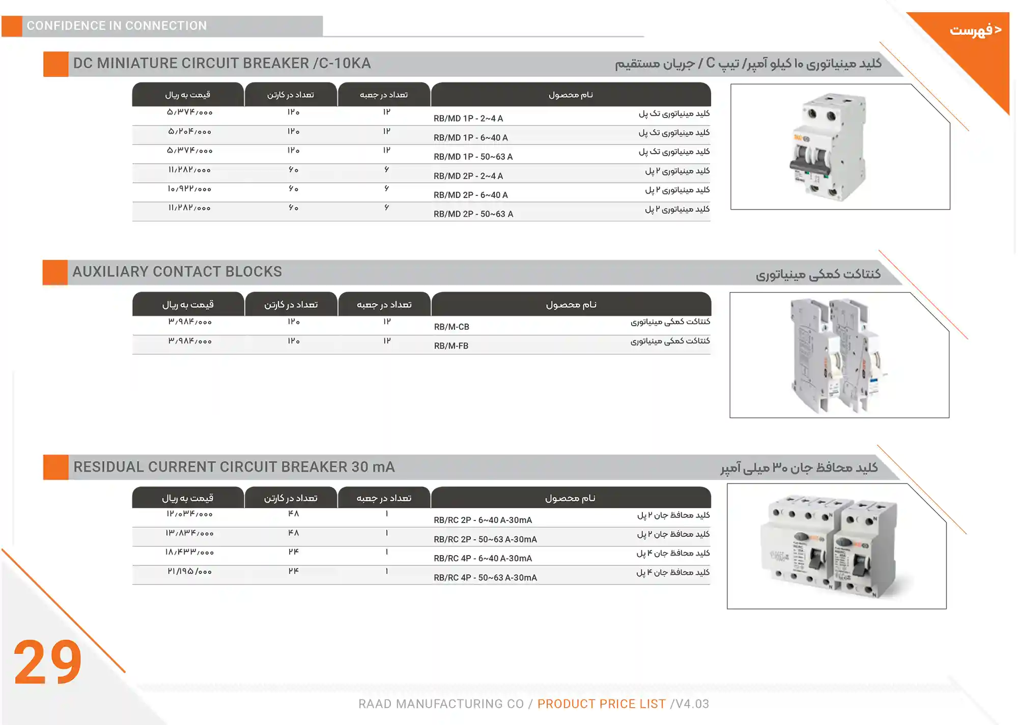 Raad Electric Price List December32