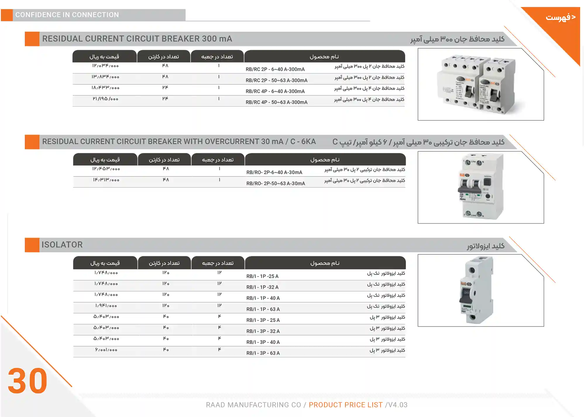Raad Electric Price List December33