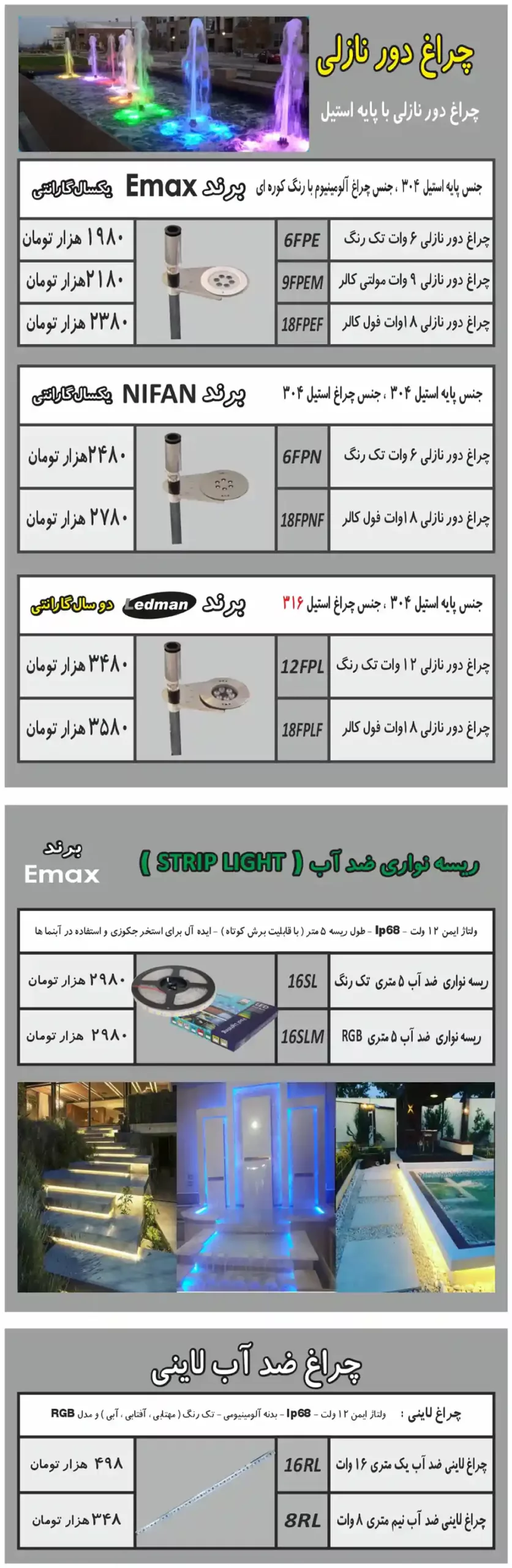 Pool Light Price List January2 scaled