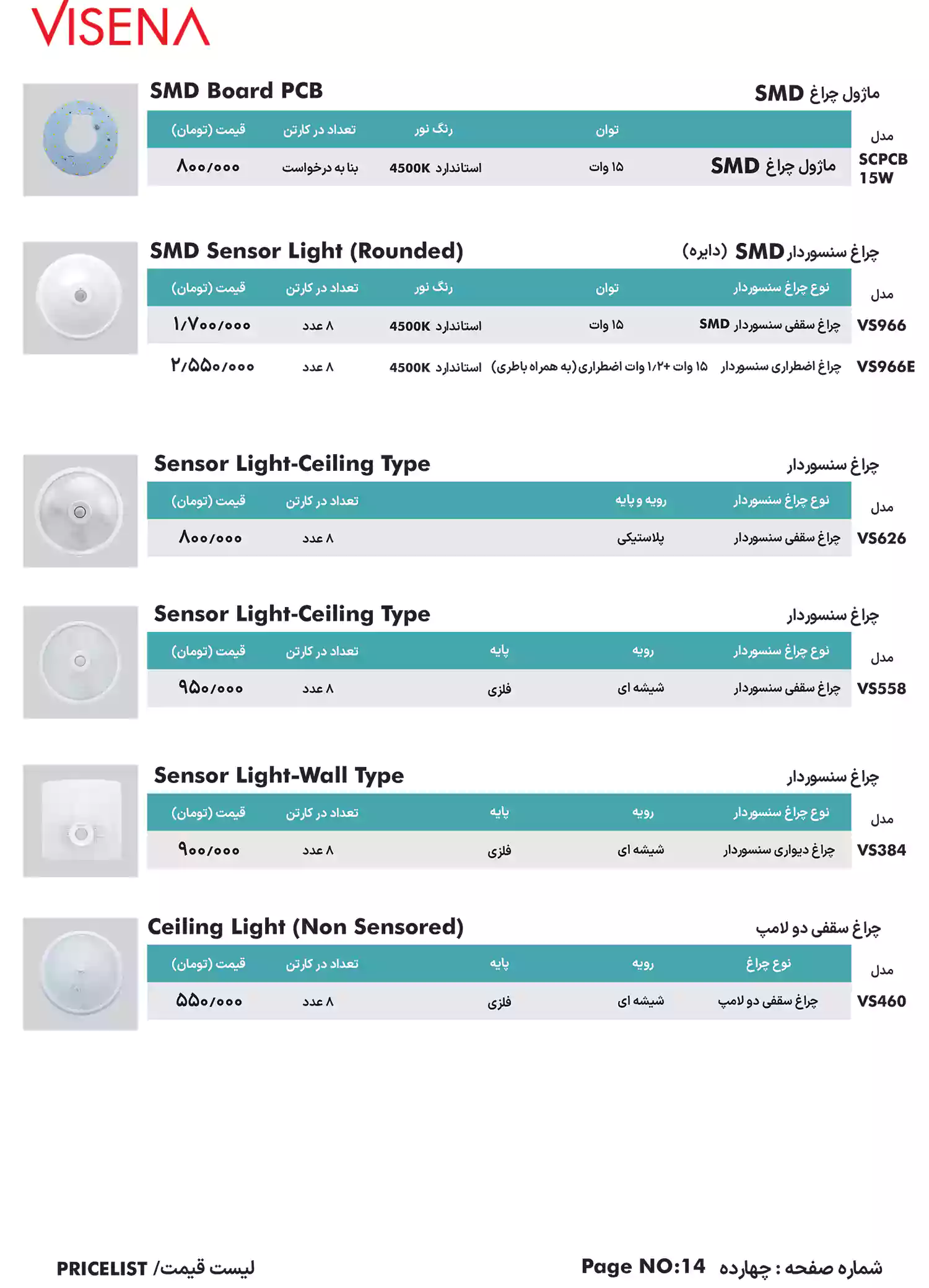 لیست قیمت شیله