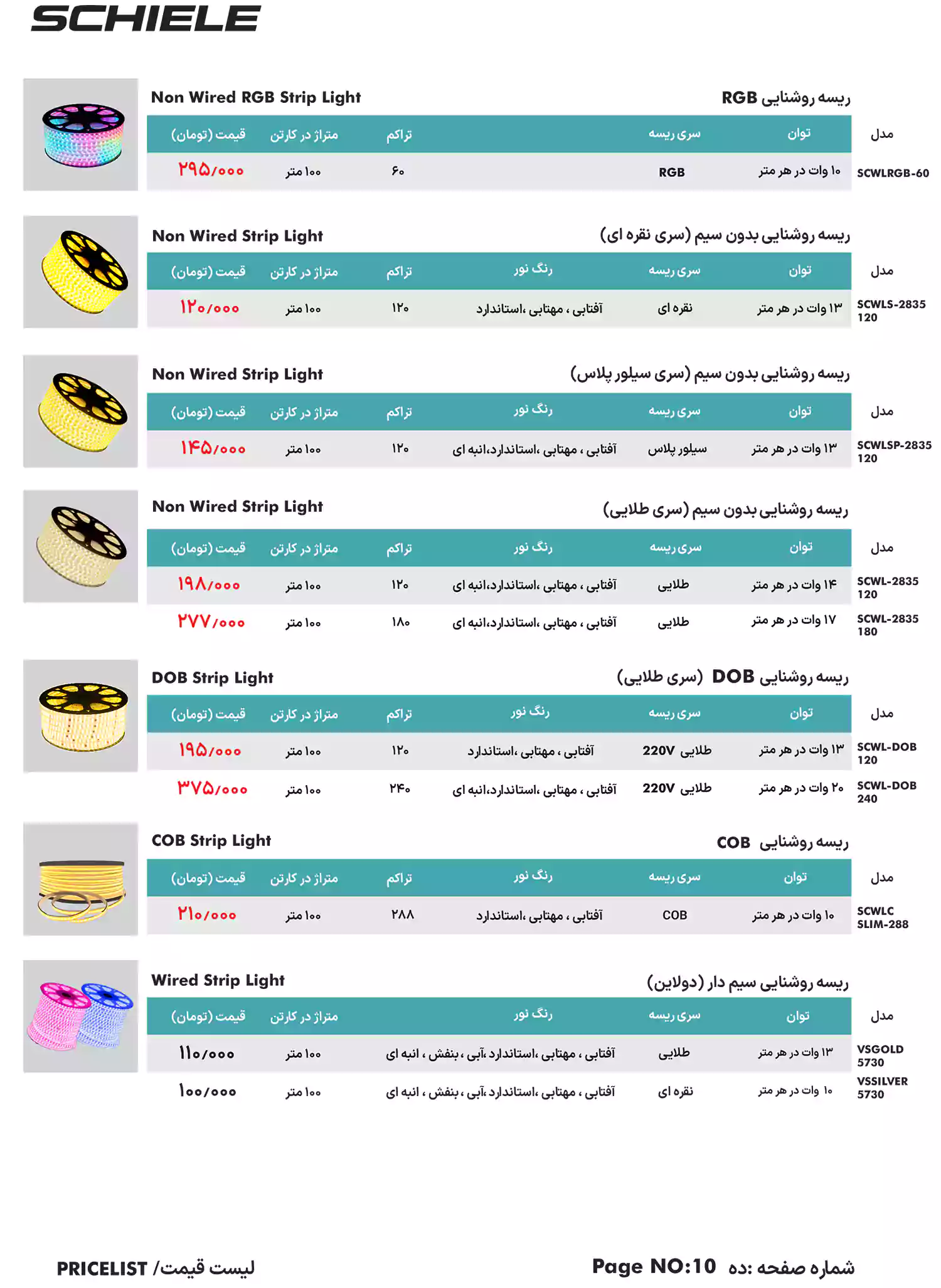 لیست قیمت شیله