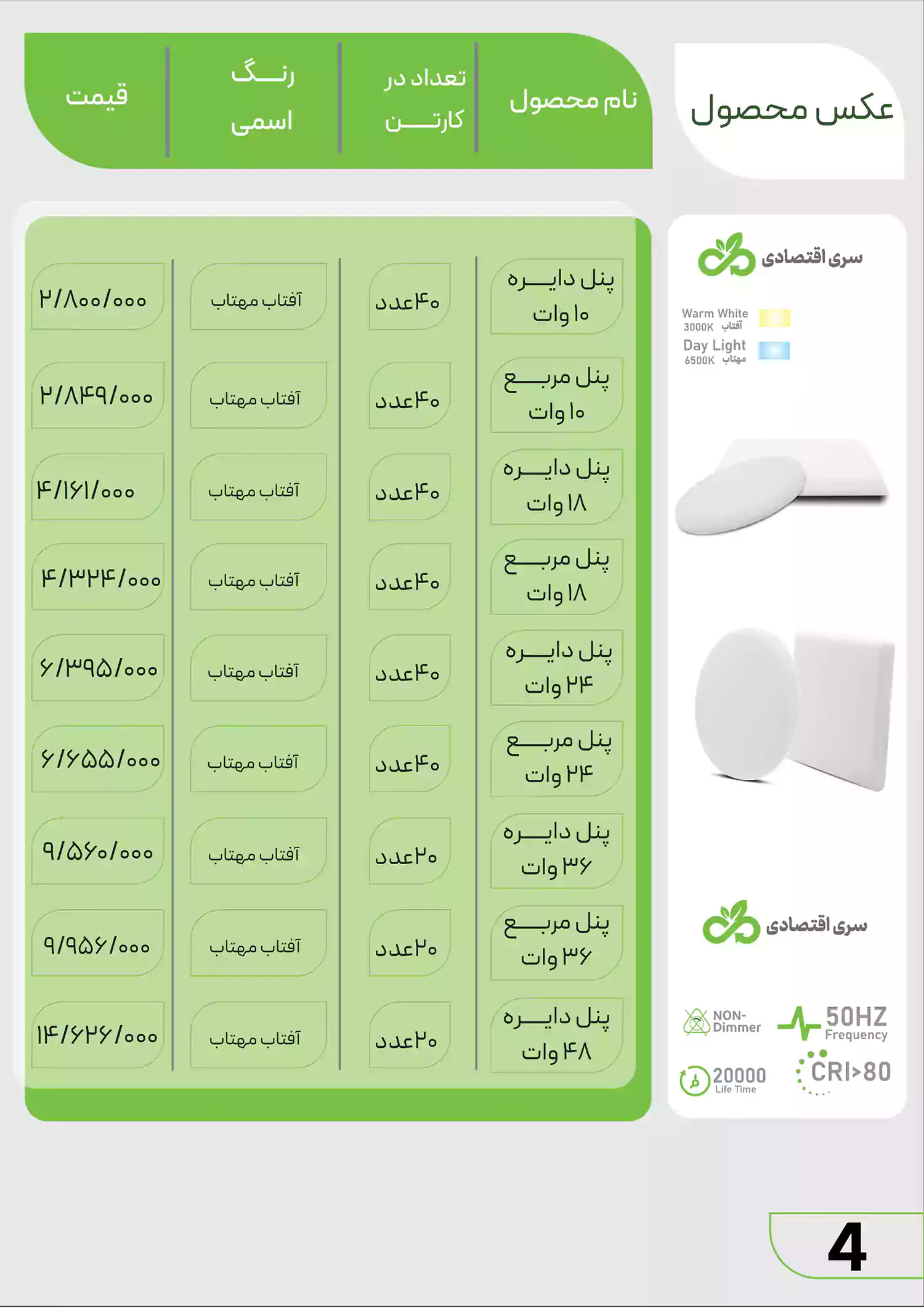 لیست قیمت تکتاب