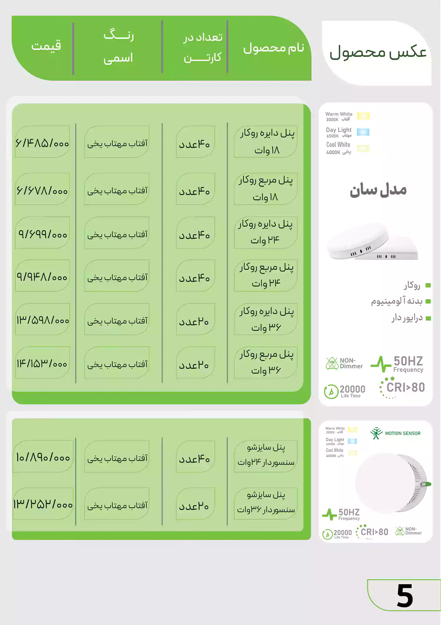 لیست قیمت تکتاب