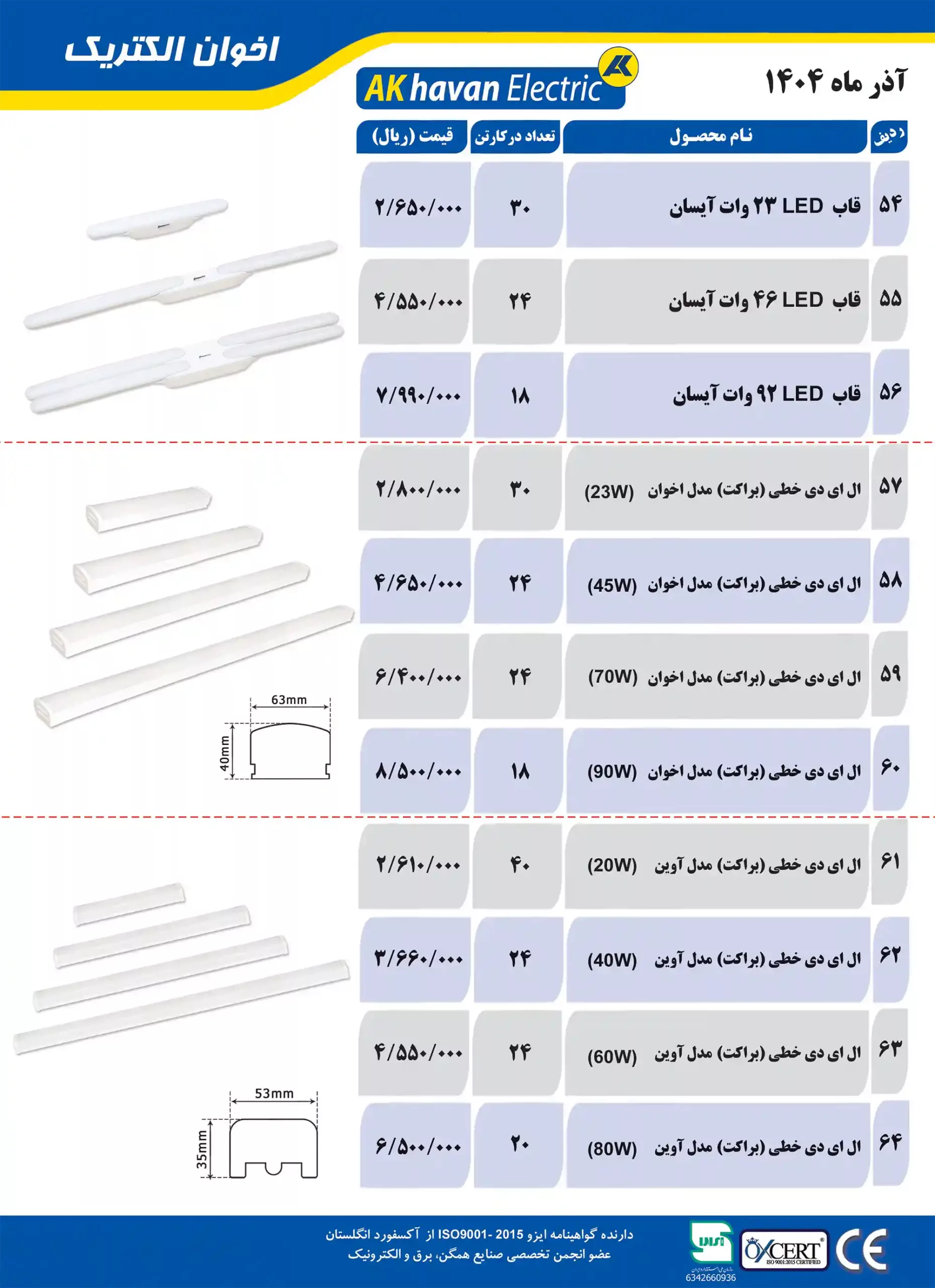Akhavan Electric Price List December 3 scaled