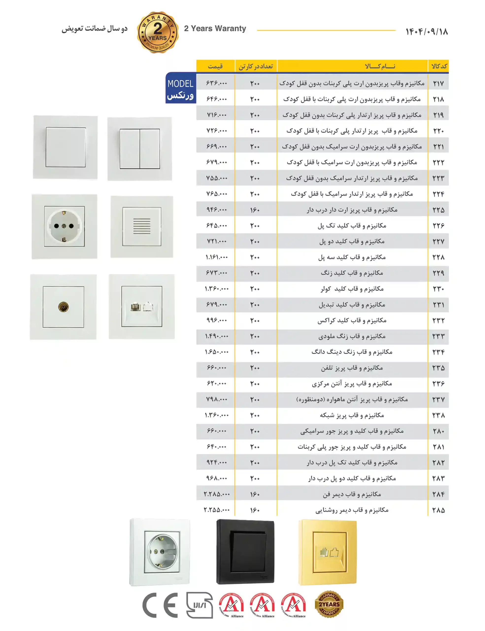 Behdad Electric Price List December 8 scaled