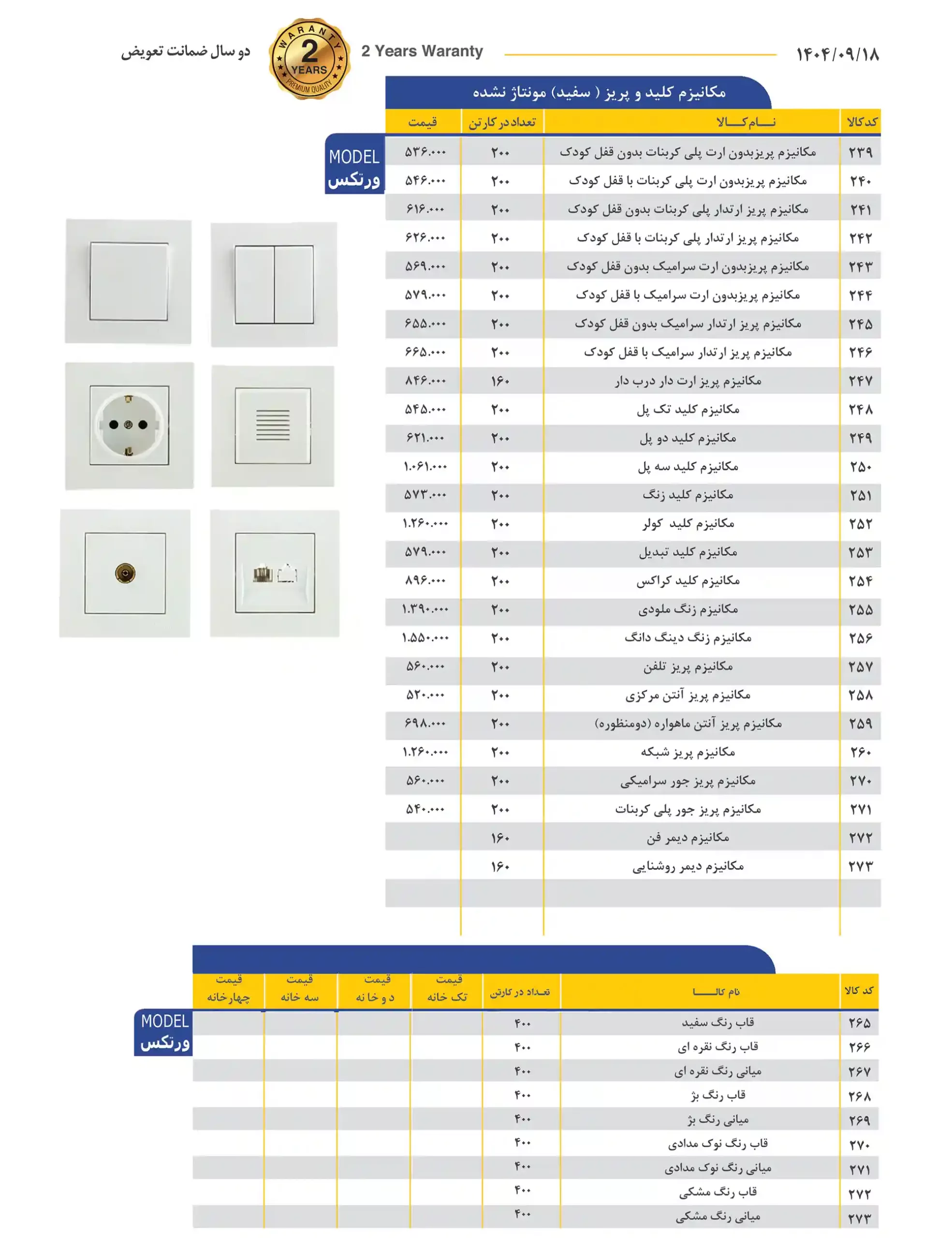 Behdad Electric Price List December 9 scaled