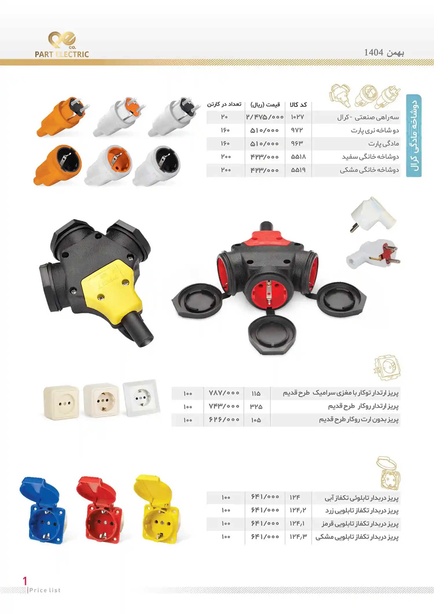 Electric Parts Price List bahman 1