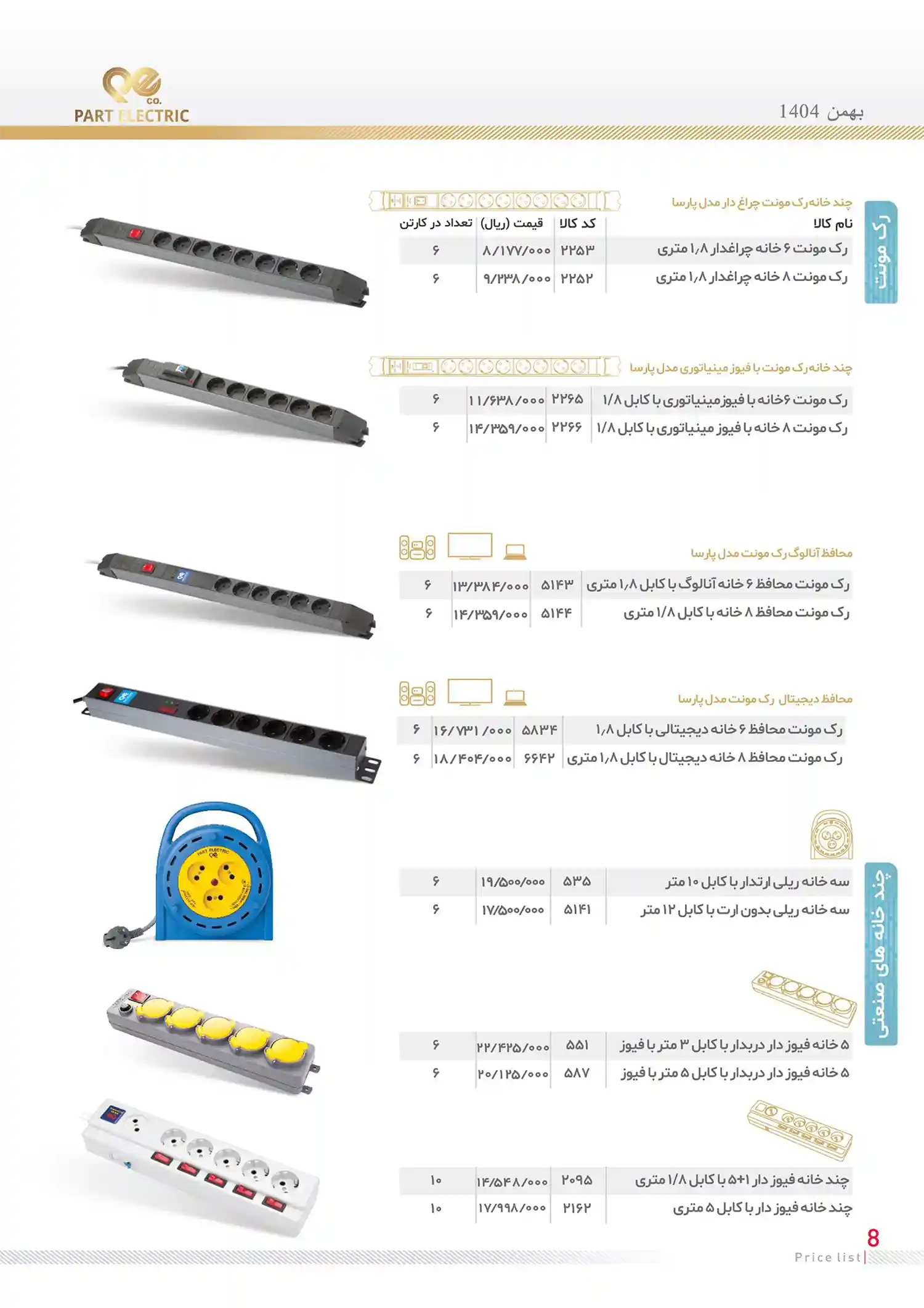 Electric Parts Price List bahman 7