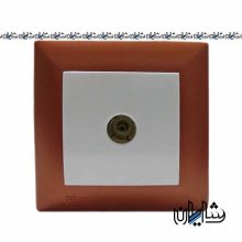 کلید و پریز پارت الکتریک مشکی با قاب قهوه ای آسمان