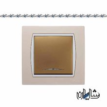 کلید و پریز پارت الکتریک مشکی با قاب کرم آذین بازه سفید