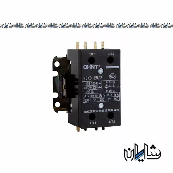 مینی کنتاکتور 25 آمپر 2 پل چینت مدل NCK3-2P/25A