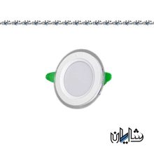 چراغ سقفی توکار دایره ای پرو گلاریس 9 وات پارس شعاع توس