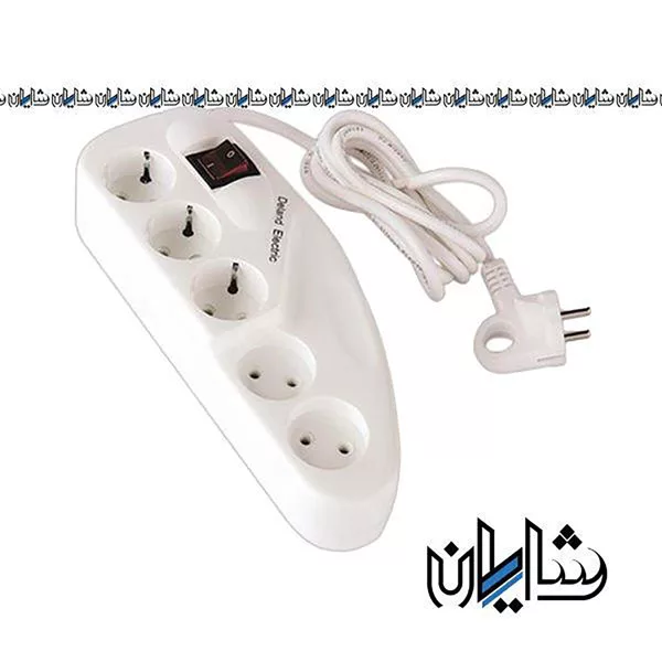 رابط 5 خانه ارت دار دلند با کابل 2 متر