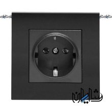 پریز برق ارت سرامیکی دلند الکتریک مدل آسا پلکسی مشکی