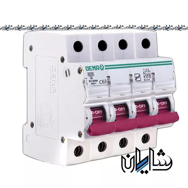 فیوز مینیاتوری چهار پل 10 آمپر دنا الکتریک