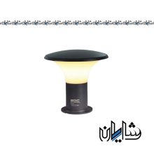 چراغ پارکی قارچی پایه دار 27 سانت بدنه طوسی EDC