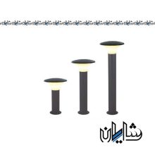 چراغ پارکی قارچی پایه دار 60 سانت بدنه طوسی EDC