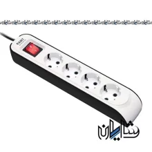 چندراهی برق چهار خانه ارتدار پارت الکتریک مدل پارت 8757 با کلید و کابل 1/8 متر